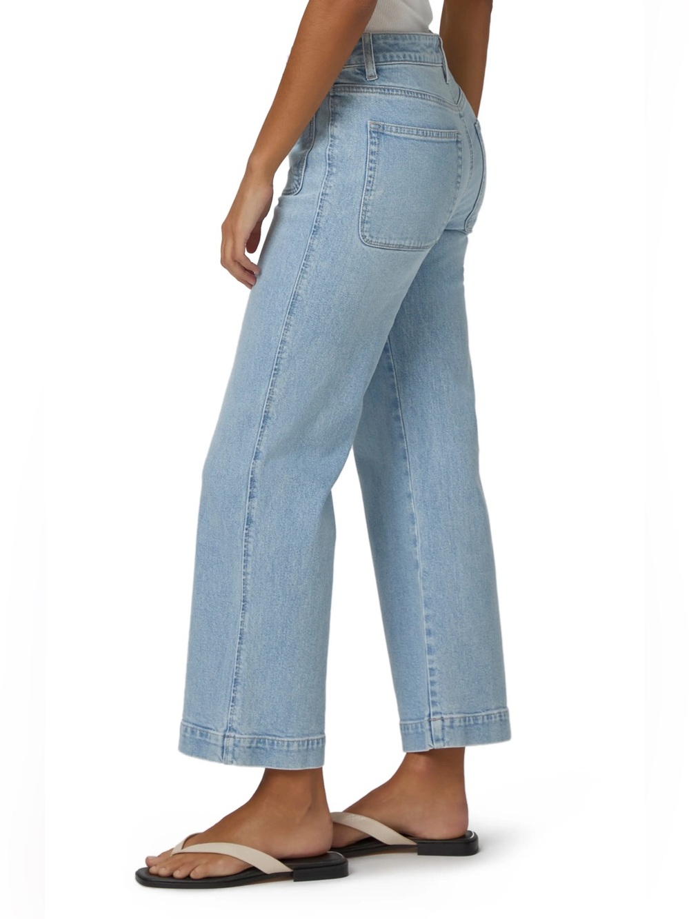 Paige Leenah Ankle Wide Leg Jeans 28 Light Denim Blue Olevia Coastal Minimalist - Picture 3 of 13